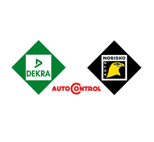 Logos des enseignes DEKRA, NORISKO Auto et AUTOCONTROL